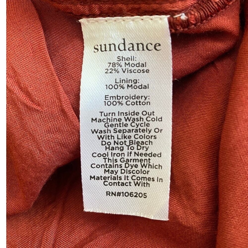 Sundance Suvi Eyelet Wide Leg Pants in Terracotta, Boho, Pockets, Size Small NEW - Picture 6 of 10